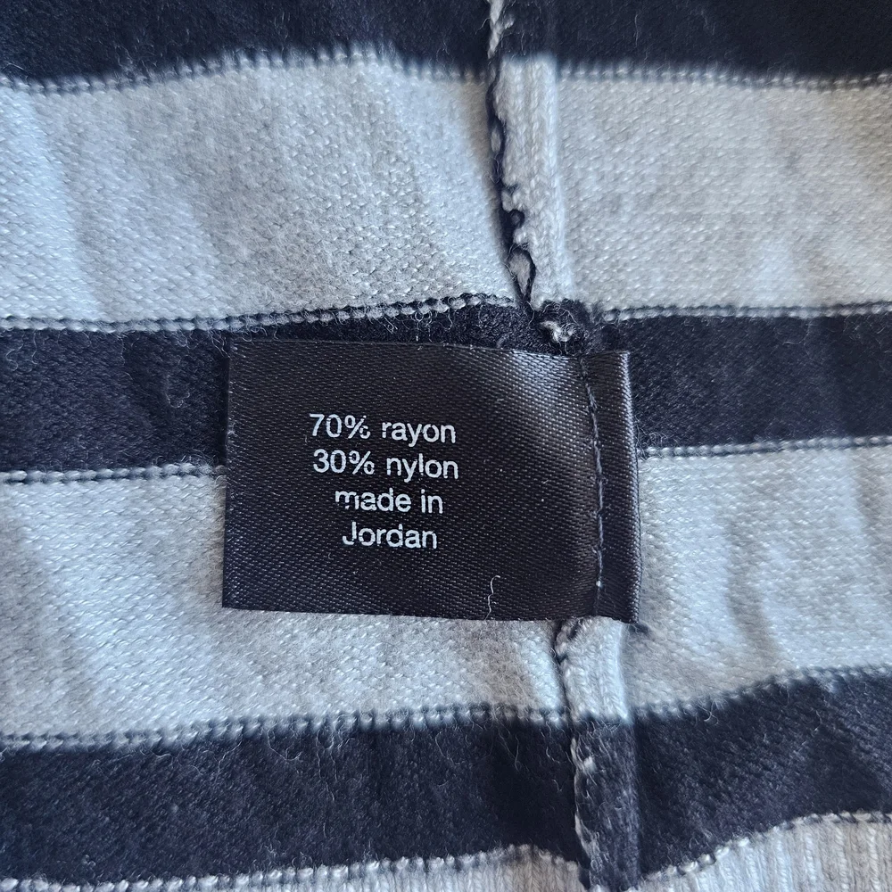 Lane Bryant Gray and Black Striped Sweater With Bell Sleeves Size 14/16 EUC